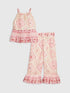 River Island Pink Chiffon Halter Top & Trousers Set