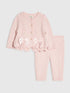 River Island Pink Peplum Cardigan & Legging Set