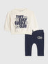 River Island Blue Cuddle Club Sweat Top & Legging Set