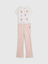 River Island Pink Bow Baby T-Shirt & Kickflare Legging Set