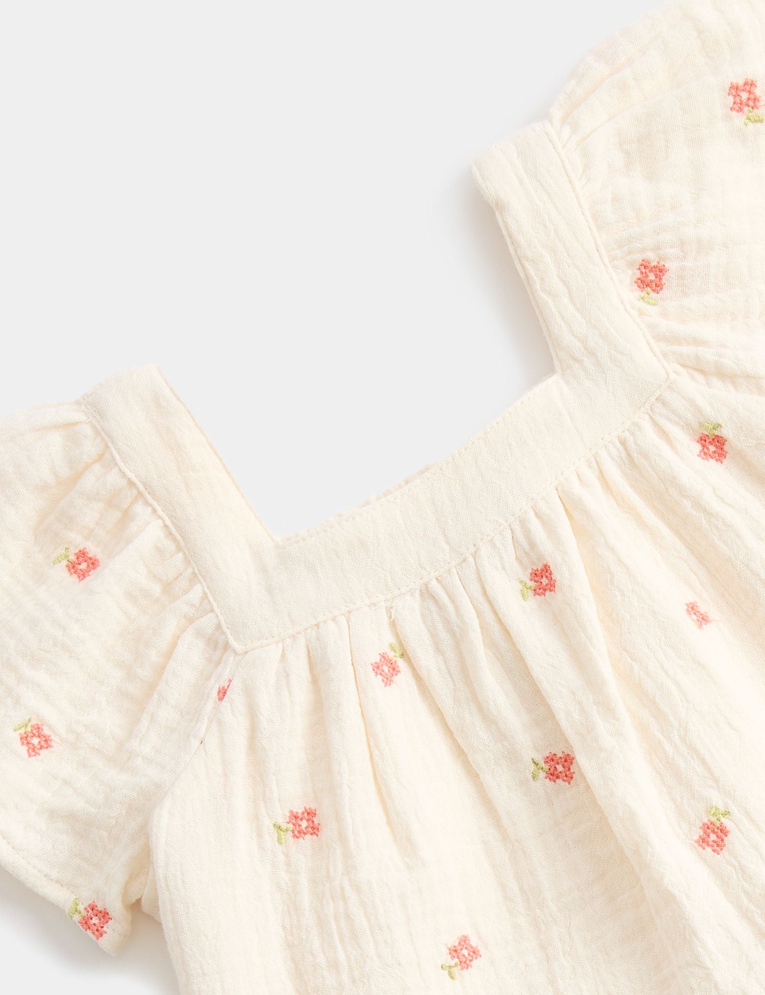 2Pc Blouse And Short - CREAM / 12-18 Months