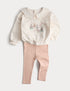 2pc Cotton Rich Peter Rabbit™ Collar Sweat Outfit (0-3 Yrs) - CREAM MIX / 12-18 Months