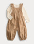 2 Piece Top &amp; Dungaree Set (0-6 Yrs) - BROWN MIX / 12-18 Months