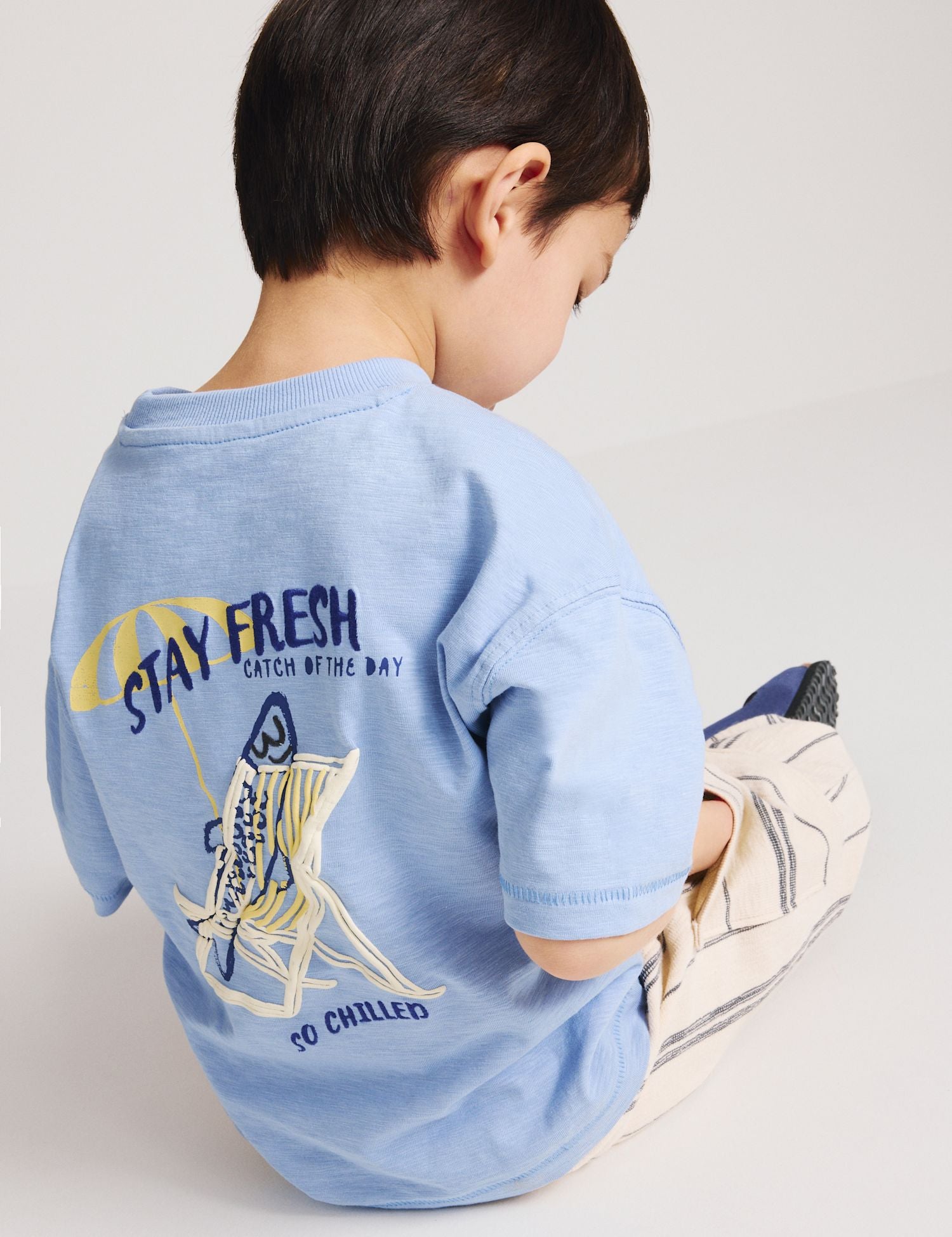 Pure Cotton Fish Graphic T-shirt (2-8 Yrs)