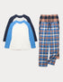 2 Pack Cotton Blend Raglan Checked Pyjama Sets (6-16 Yrs)