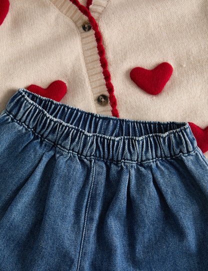 3 Piece Heart Cardigan Outfit (0-5 Yrs)