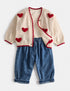 3 Piece Heart Cardigan Outfit (0-5 Yrs)