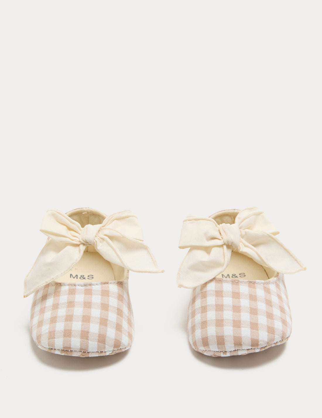 Check Bow Pram Shoes (0-18 Mths)