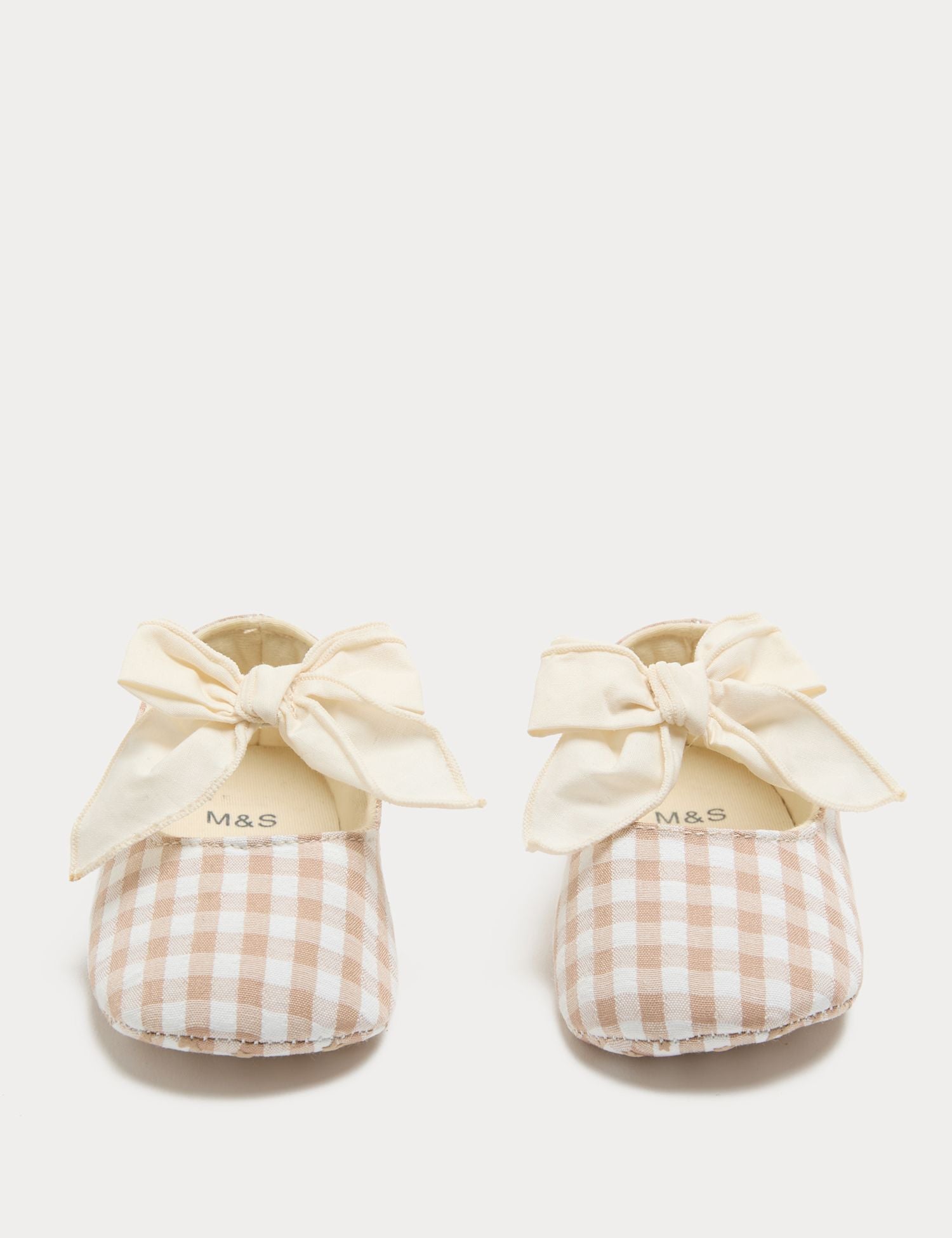Check Bow Pram Shoes (0-18 Mths)