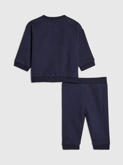River Island Blue Bear Top &amp; Trousers Set