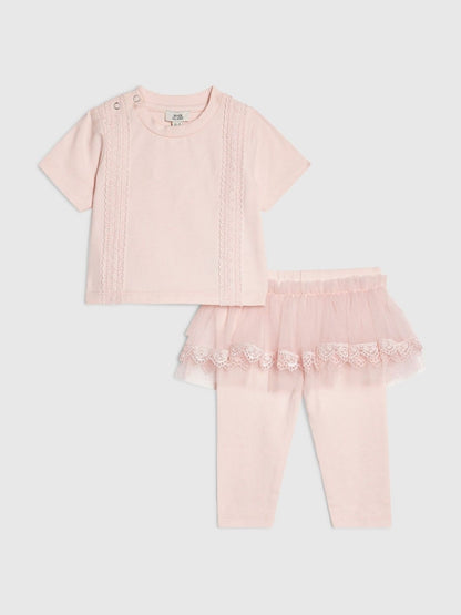 River Island Pink Tulle Top &amp; Legging Set - Size Up To 3 Months (50 - 62cm) - River Island Pink Tulle