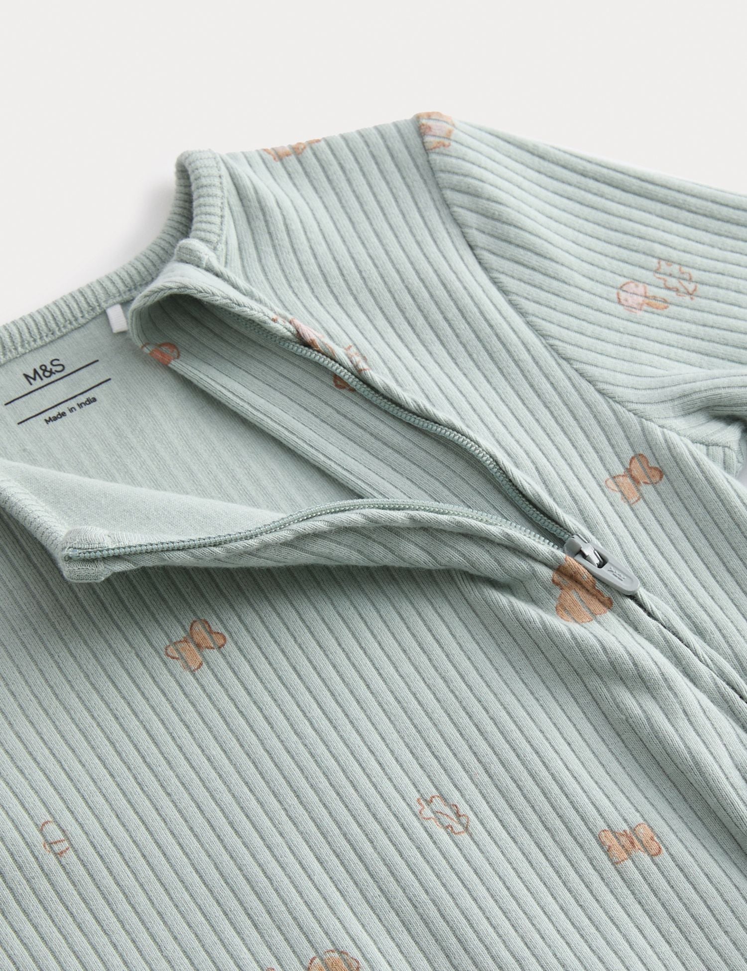 3 Pack Cotton Rich Woodland Print Sleepsuits (6½lbs-3 Yrs)