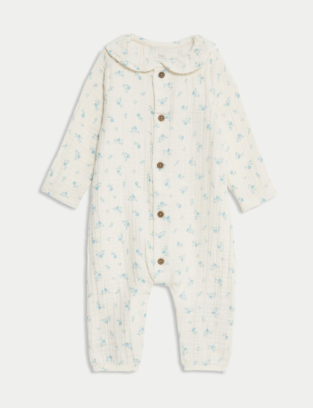 Pure Cotton Floral All in One (0-12 Mths) - IVORY MIX / Newborn