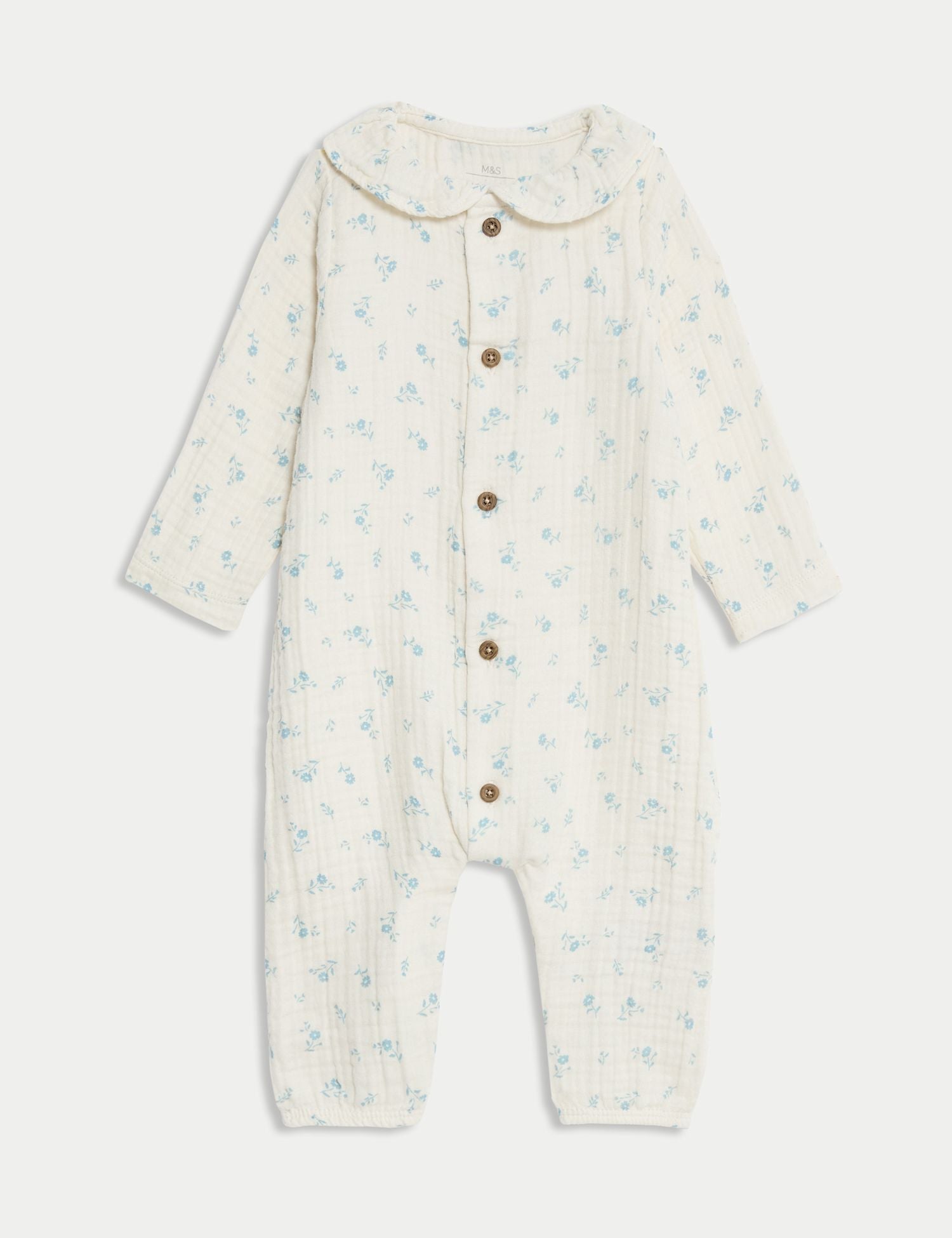Pure Cotton Floral All in One (0-12 Mths) - IVORY MIX / Newborn