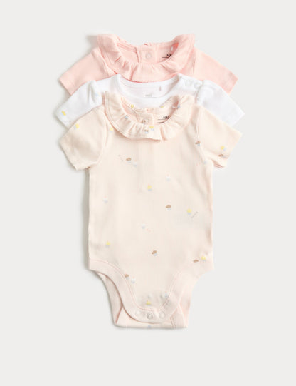 3 Pack Cotton Rich Cupcake Bodysuits (6&amp;