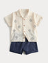 2 Piece Pure Cotton Seagull Outfit (0-5 Yrs) - NAVY MIX / 12-18 Months
