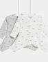 2 Pack Hip Dysplasia Sleepsuits (7lbs-1 Yrs) - GREY MIX / 0-3 Months