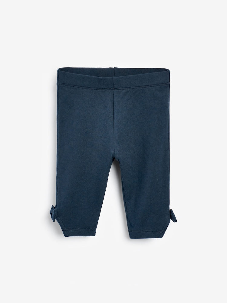 Navy Cropped Leggings (3mths-7yrs) - Size 3-6 Months (62-68cm) - Navy Cropped