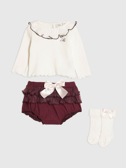 River Island Purple Frill Bloomer Set