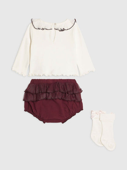 River Island Purple Frill Bloomer Set