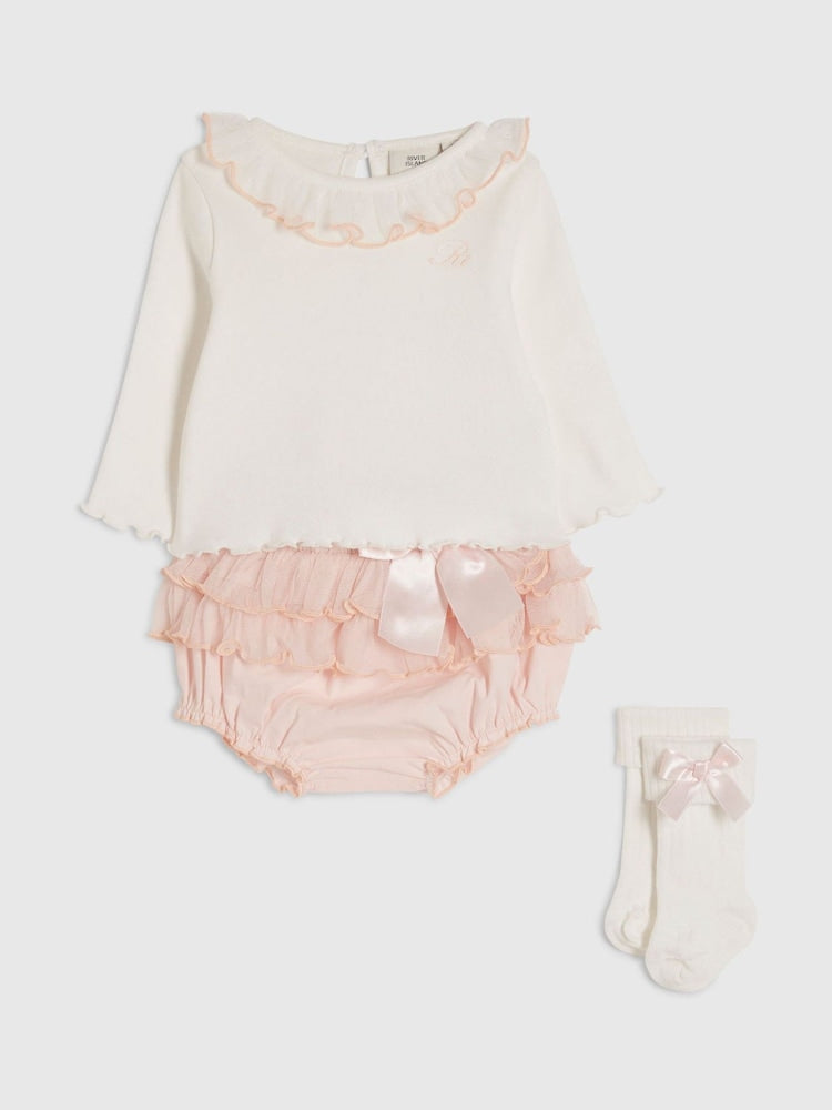 River Island Pink Frill Bloomer Set