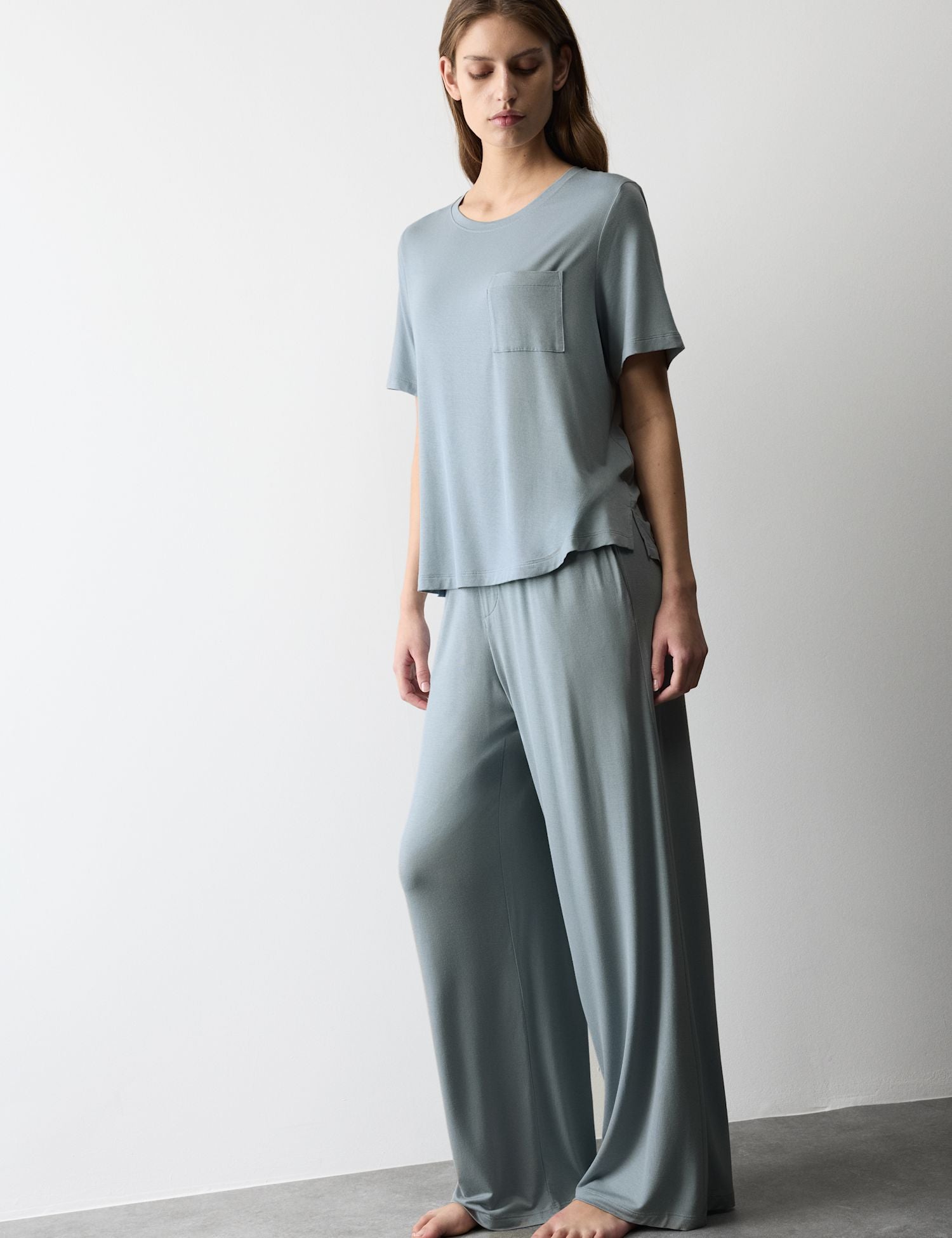 Jersey Wide Leg Pyjama Bottoms