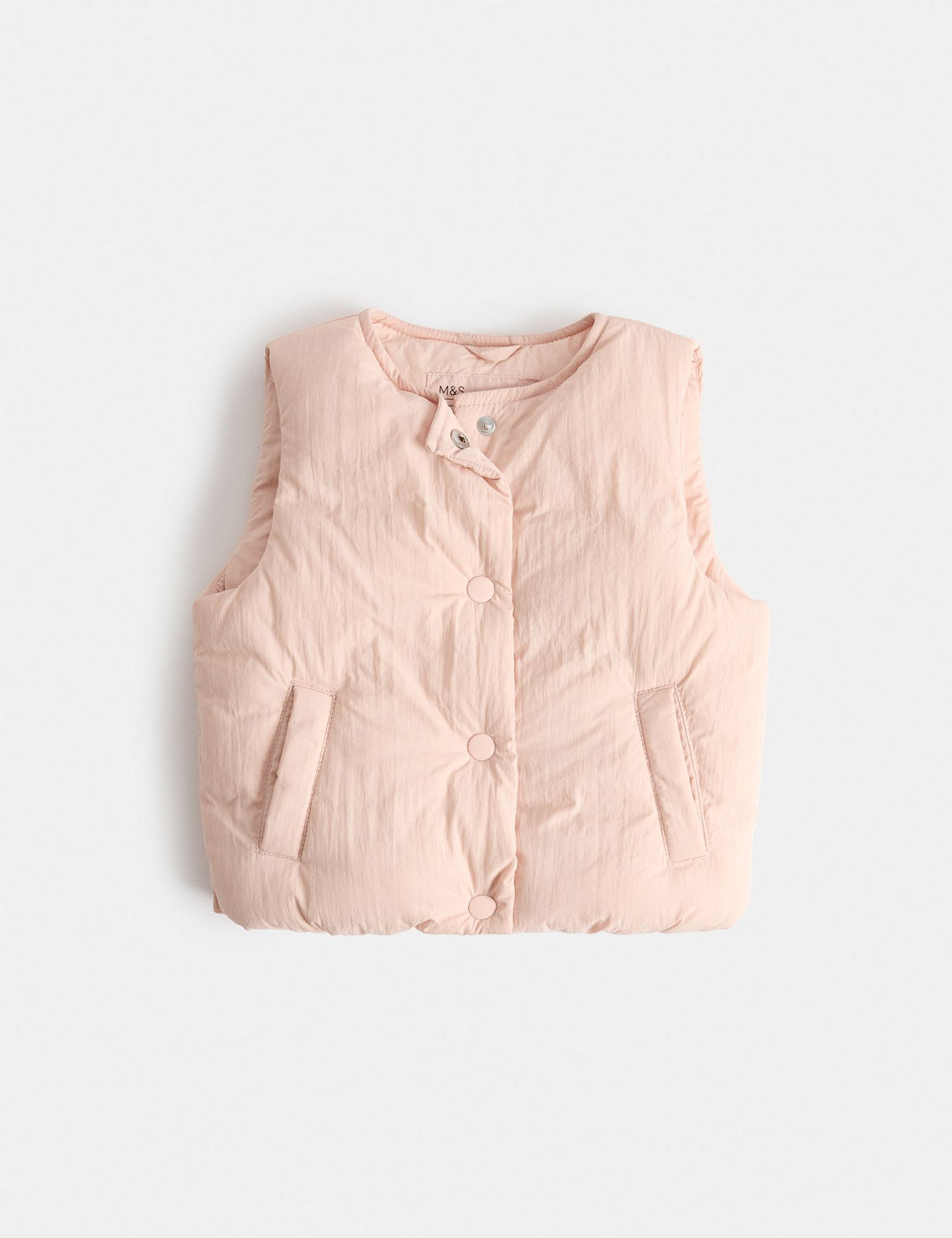 Plain Round Neck Padded Gilet (0-5 Yrs)