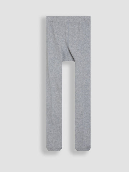 JoJo Maman Bébé Marl Grey Cotton Rich Plain Tights - Size Up To 6 Months (50 - 68cm)