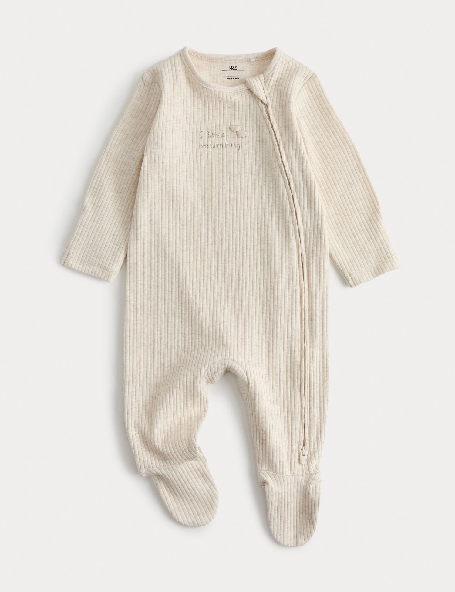 Cotton Rich I Love mummy Sleepsuit (0-12 Mths) - WHITE / 9-12 Months