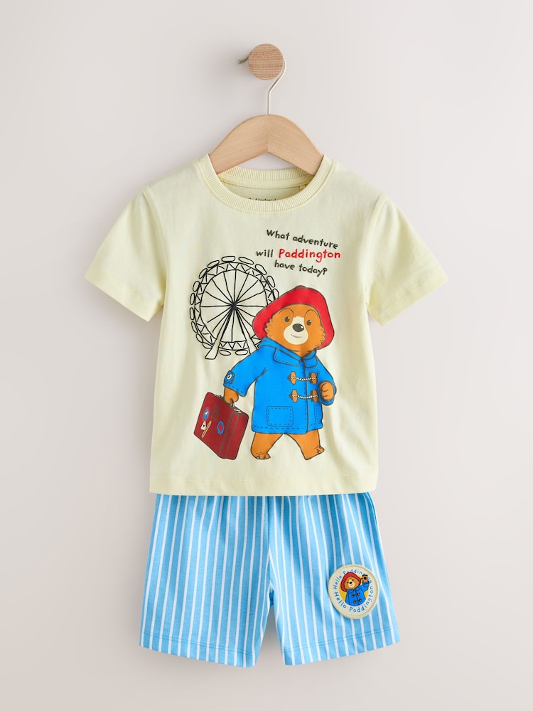 Blue/Yellow Single Paddington Short Pyjamas (9mths-8yrs)