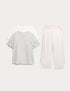 2 Pack Cotton Rich Jersey Printed Pyjama Sets
