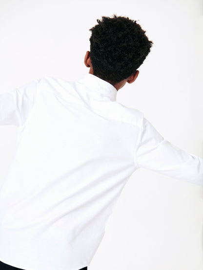 White Plain Single Oxford Shirt (3-16yrs)