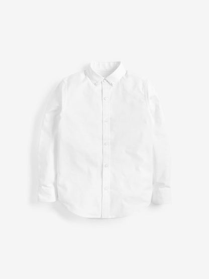 White Plain Single Oxford Shirt (3-16yrs)