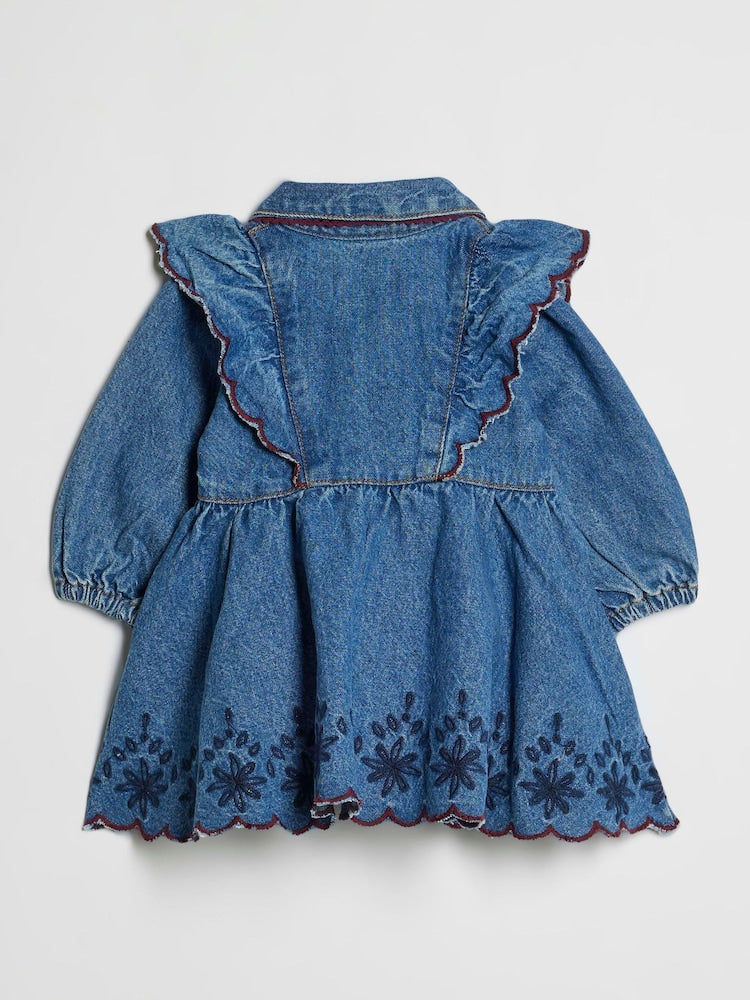 River Island Blue Denim Button Down