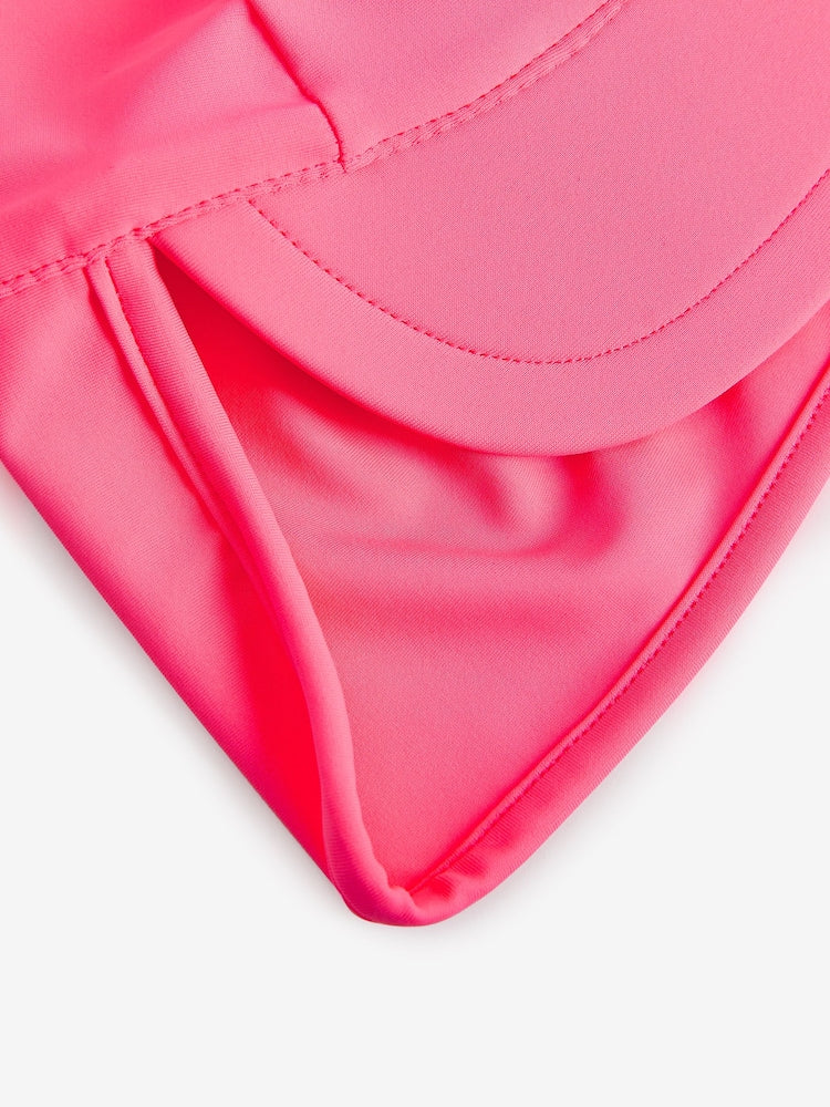 Bright Pink Swim Legionnaire Hat (3mths-10yrs) - Size 3-9 Months (62-74cm)