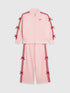 River Island Pink Bow Tricot Zip Thru Jacket & Joggers Set