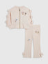 River Island Pink Poetcore Bow Zip Thru Jacket & Joggers Set