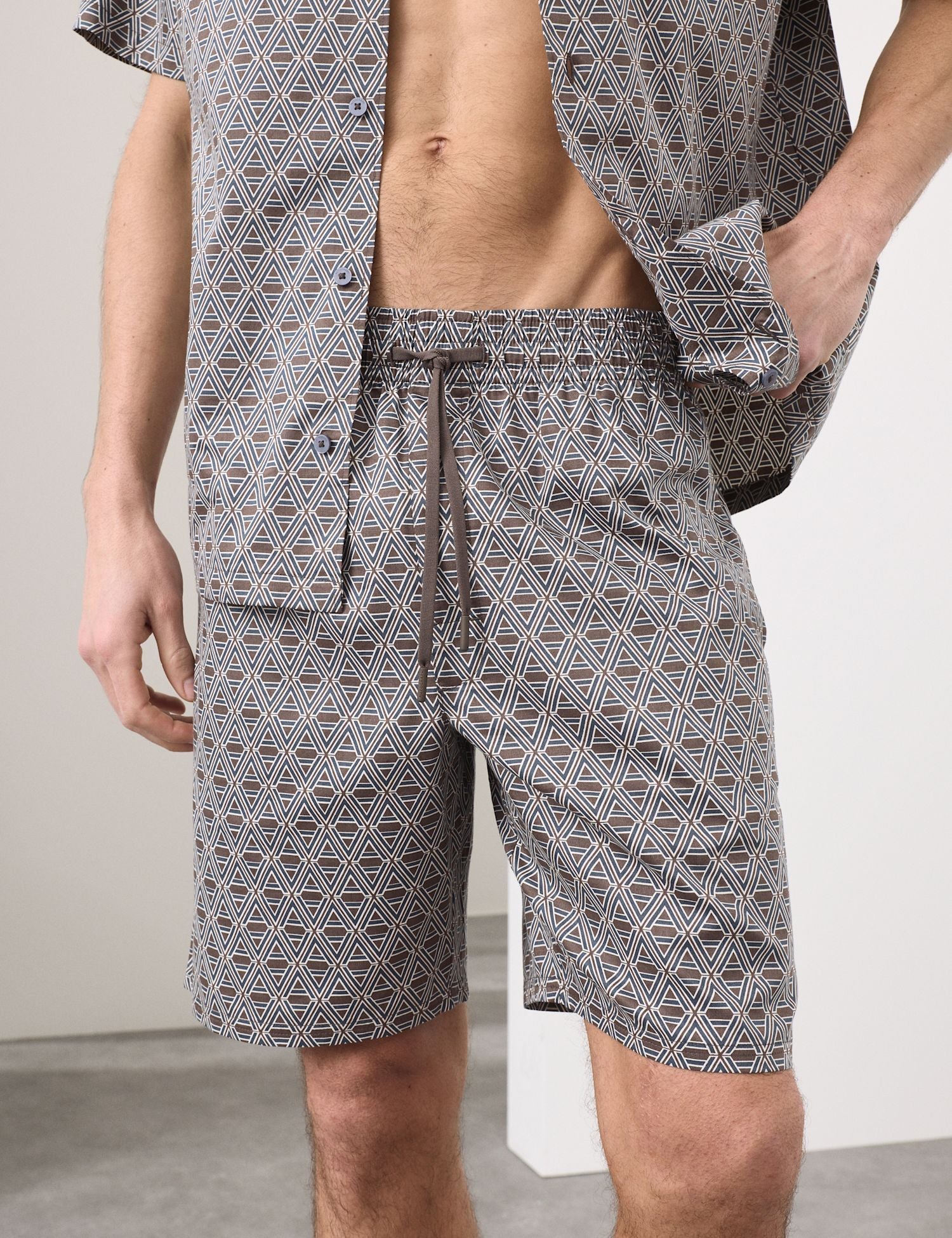 Cotton Rich Printed Pyjama Shorts