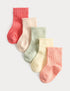 5 Pack Cotton with Stretch Frill Socks - MULTI / 12-24