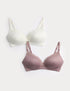 2pk Jasmine Lace Trim Maternity Nursing Bra B-G