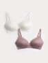 2pk Jasmine Lace Trim Maternity Nursing Bra B-G