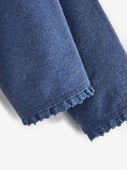 Blue Denim Lace Trim Leggings (3mths-7yrs) - Size 3-6 Months (62-68cm)