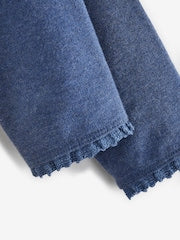Blue Denim Lace Trim Leggings (3mths-7yrs) - Size 3-6 Months (62-68cm)