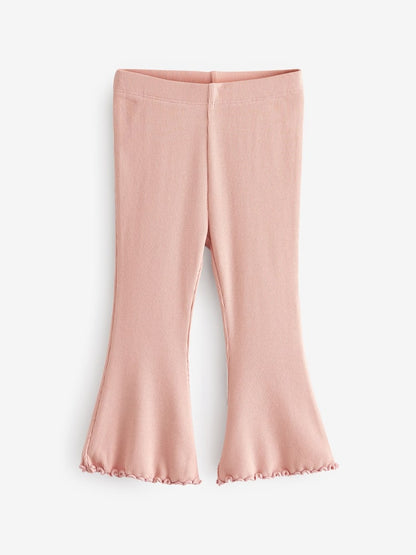 Pale Pink Rib Flare Leggings (3mths-7yrs) - Size 3-6 Months (62-68cm) - Pale Pink Rib Flare