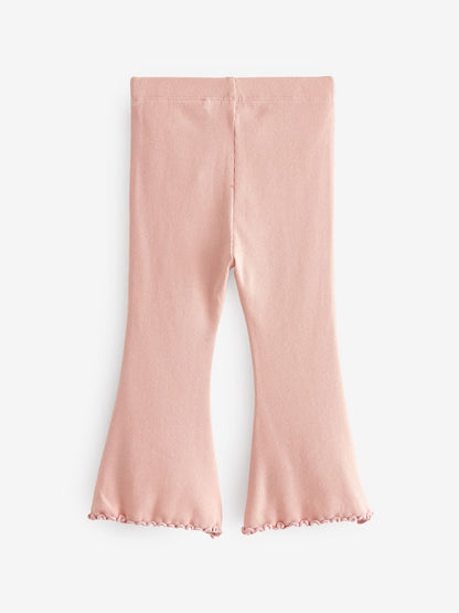 Pale Pink Rib Flare Leggings (3mths-7yrs) - Size 3-6 Months (62-68cm)