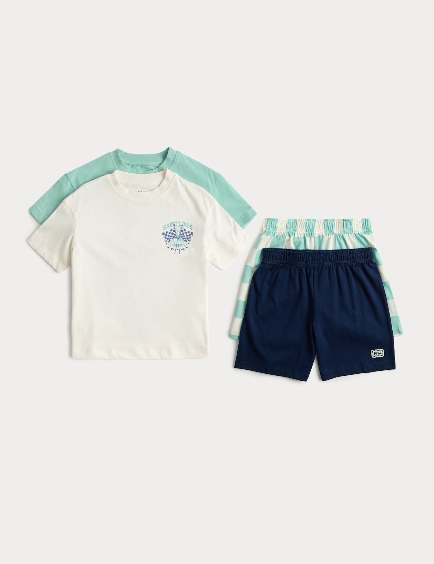 2 Pack Pure Cotton Racing Graphic Pyjamas (1-16 Yrs)