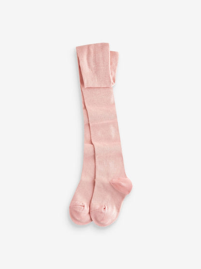 Pink Cream and Dark Grey 3 Pack Cotton Rich Tights - Size Up To 6 Months (50 - 68cm)