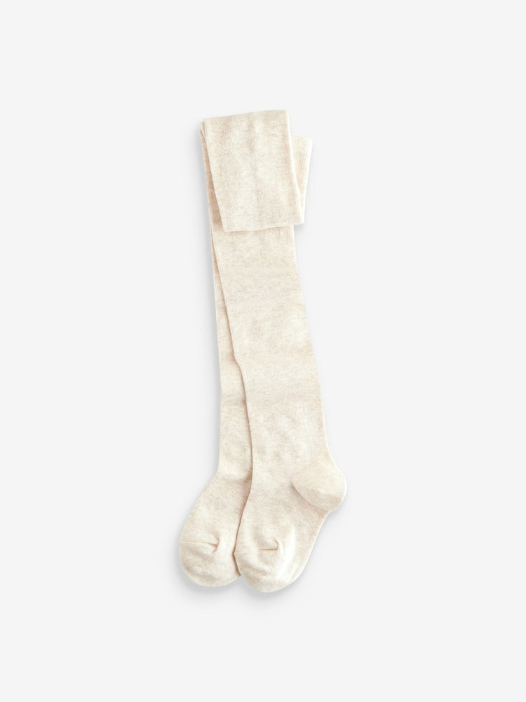 Pink Cream and Dark Grey 3 Pack Cotton Rich Tights - Size Up To 6 Months (50 - 68cm)