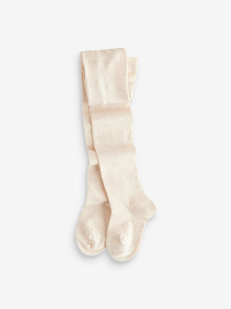 Cream/Neutral 3 Pack Cotton Rich Tights - Size Up To 6 Months (50 - 68cm)