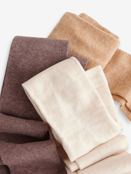 Cream/Neutral 3 Pack Cotton Rich Tights - Size Up To 6 Months (50 - 68cm)